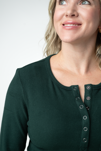 IN STOCK Georgia Long Sleeve Top - Evergreen