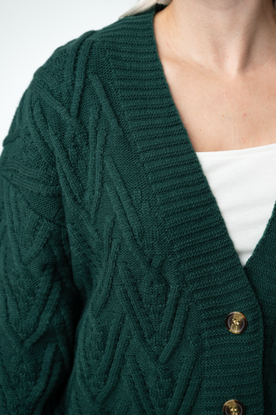 IN STOCK Brooks Button Sweater Cardigan - Evergreen