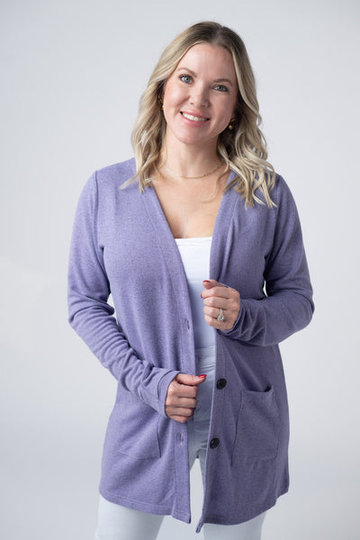 IN STOCK Cori Cardigan - Lavender - Pumpkin Patch Co