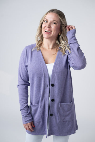 IN STOCK Cori Cardigan - Lavender - Pumpkin Patch Co