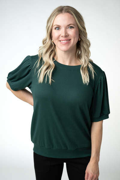 IN STOCK Katie Cozy Top - Evergreen