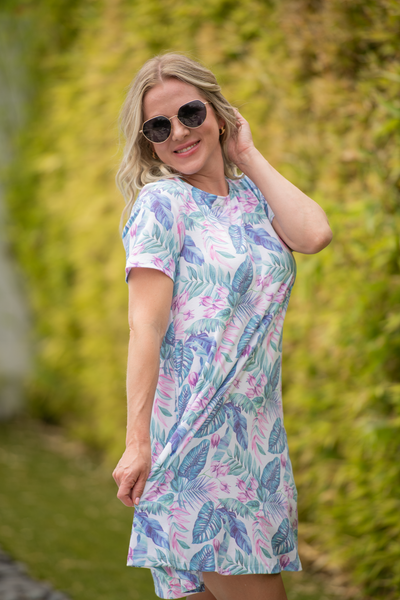 IN STOCK Alicia Dress - Tropical Leaf - Pumpkin Patch Co