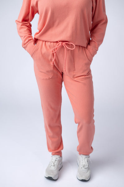 IN STOCK Corrine Joggers - Coral - Pumpkin Patch Co