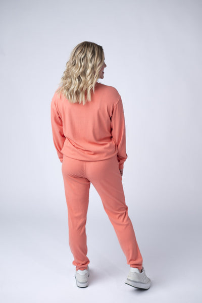 IN STOCK Corrine Ribbed Pullover Top - Coral - Pumpkin Patch Co