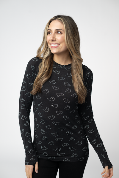 IN STOCK Blair Long Sleeve Top - Midnight Ghosts - Pumpkin Patch Co