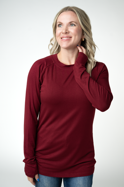 IN STOCK Blair Long Sleeve Top - Cranberry