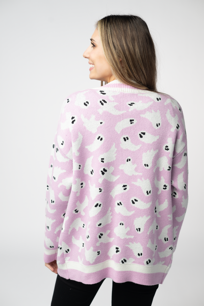 IN STOCK Ghost Pocket Cardigan - Lilac