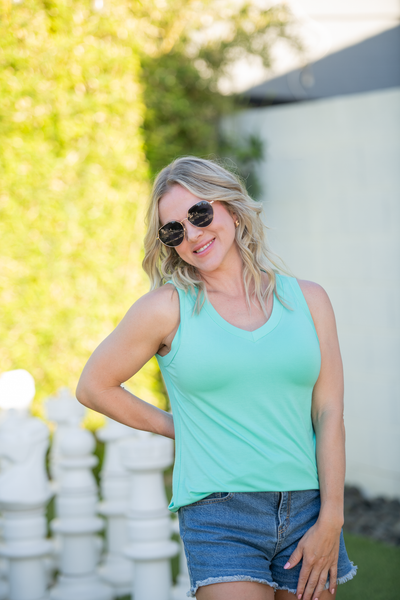 IN STOCK Noelle Tank - Turquoise - Pumpkin Patch Co