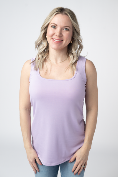 IN STOCK Rachel Ribbed Tank -  Lavender - Pumpkin Patch Co