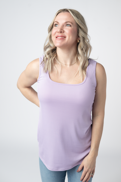 IN STOCK Rachel Ribbed Tank -  Lavender - Pumpkin Patch Co