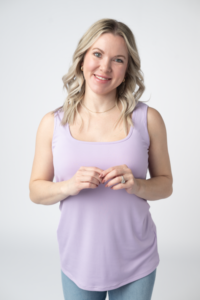 IN STOCK Rachel Ribbed Tank -  Lavender - Pumpkin Patch Co