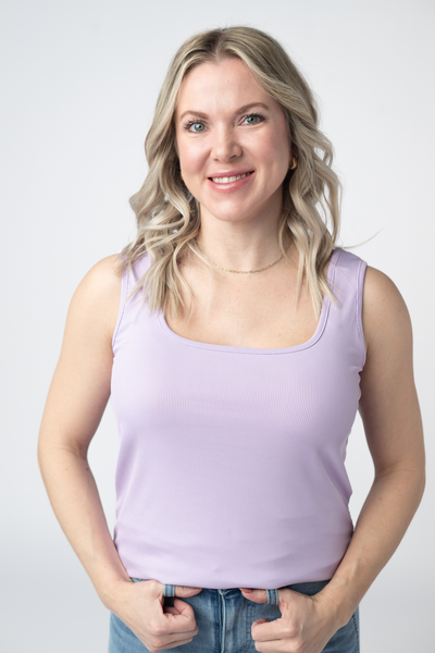 IN STOCK Rachel Ribbed Tank -  Lavender - Pumpkin Patch Co