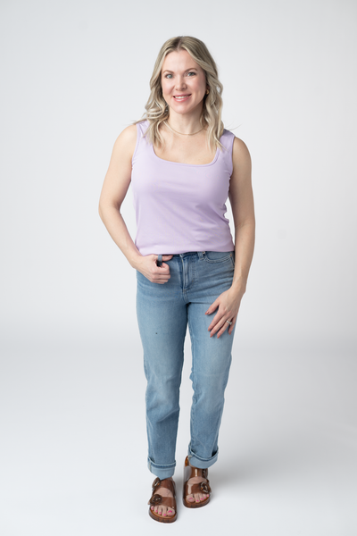 IN STOCK Rachel Ribbed Tank -  Lavender - Pumpkin Patch Co