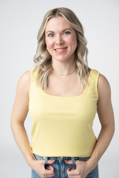 IN STOCK Rachel Ribbed Tank - Yellow - Pumpkin Patch Co