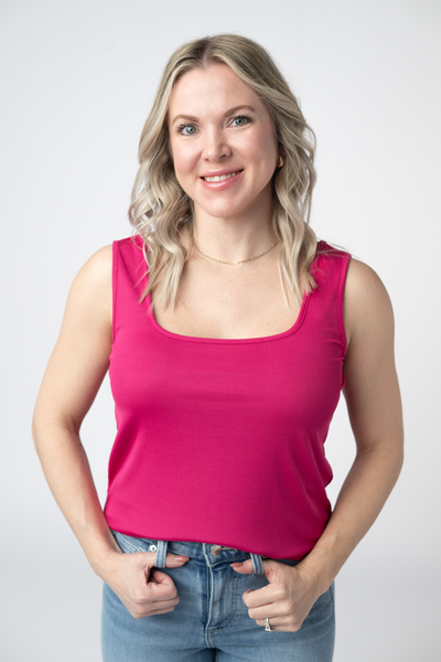 IN STOCK Rachel Ribbed Tank -  Hot Pink - Pumpkin Patch Co