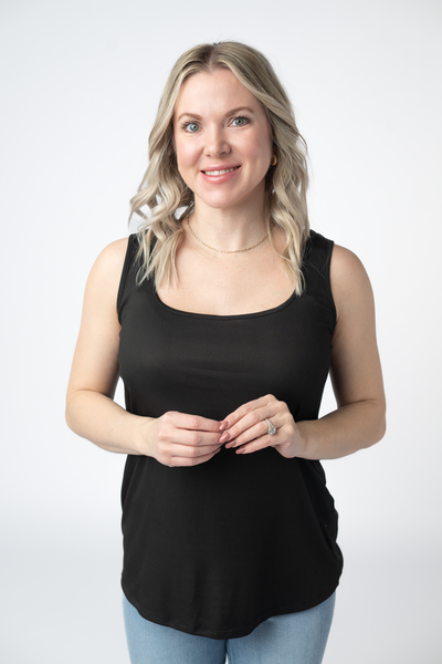 IN STOCK Rachel Ribbed Tank - Black - Pumpkin Patch Co