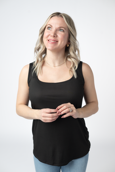 IN STOCK Rachel Ribbed Tank - Black - Pumpkin Patch Co