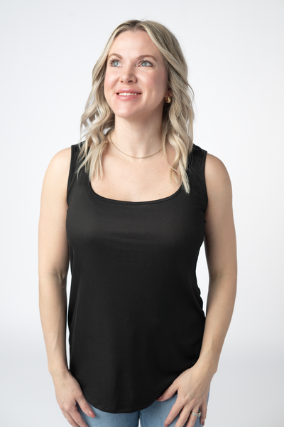 IN STOCK Rachel Ribbed Tank - Black - Pumpkin Patch Co