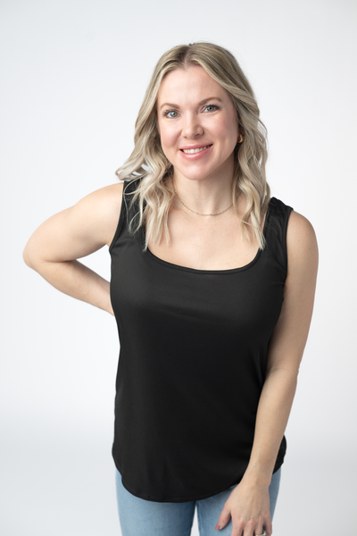 IN STOCK Rachel Ribbed Tank - Black - Pumpkin Patch Co