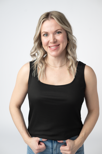 IN STOCK Rachel Ribbed Tank - Black - Pumpkin Patch Co