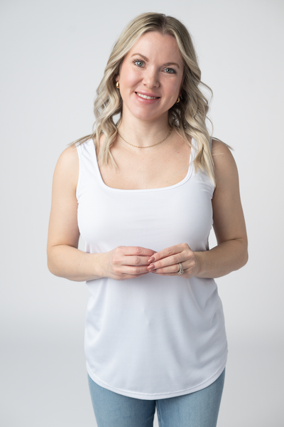 IN STOCK Rachel Ribbed Tank - White - Pumpkin Patch Co