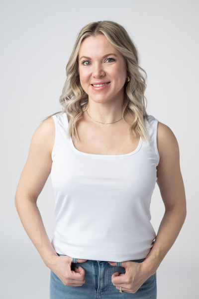 IN STOCK Rachel Ribbed Tank - White - Pumpkin Patch Co