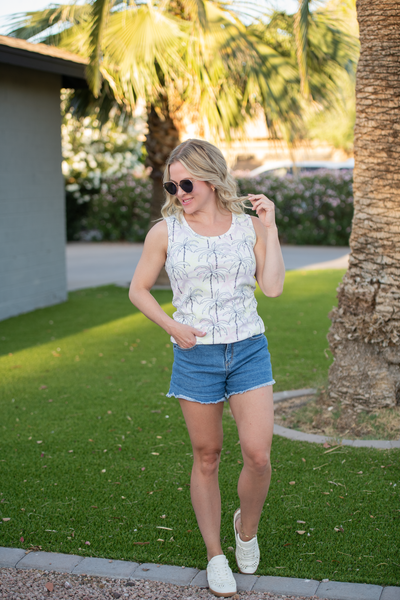 IN STOCK Ava Tank - Neon Palm - Pumpkin Patch Co