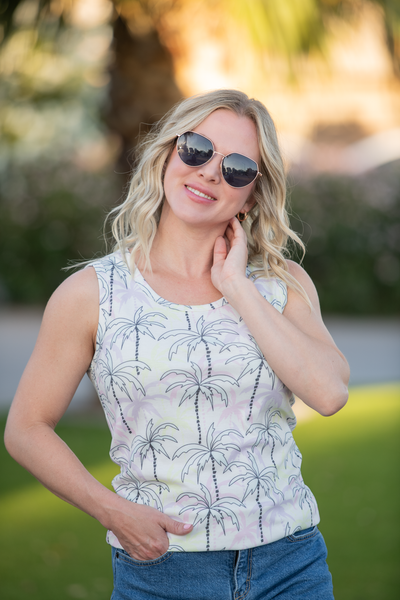 IN STOCK Ava Tank - Neon Palm - Pumpkin Patch Co