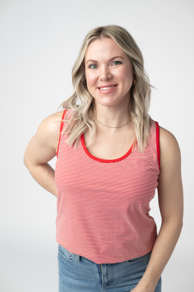IN STOCK Micro Striped Tank - Red - Pumpkin Patch Co