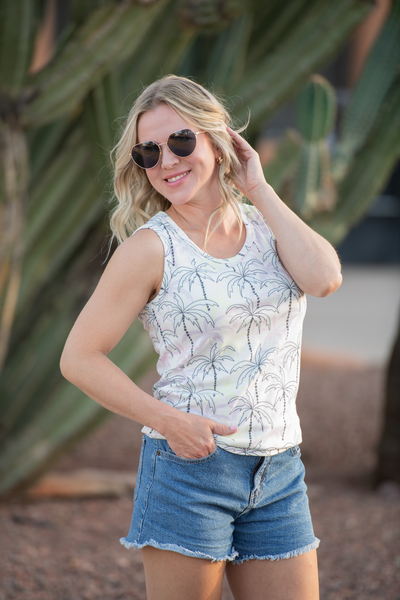 IN STOCK Ava Tank - Neon Palm - Pumpkin Patch Co