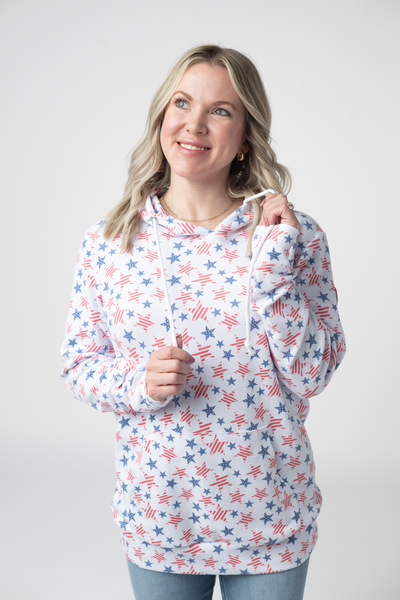 IN STOCK Hailey Pullover Hoodie - American Stars and Stripes - Pumpkin Patch Co