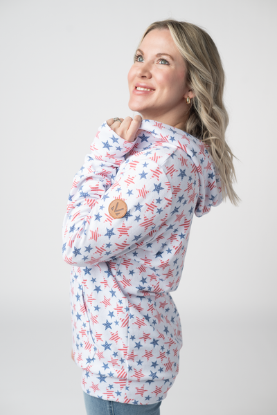 IN STOCK Hailey Pullover Hoodie - American Stars and Stripes - Pumpkin Patch Co
