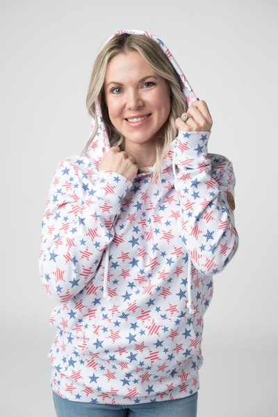 IN STOCK Hailey Pullover Hoodie - American Stars and Stripes - Pumpkin Patch Co