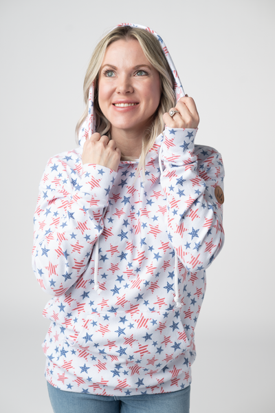 IN STOCK Hailey Pullover Hoodie - American Stars and Stripes - Pumpkin Patch Co