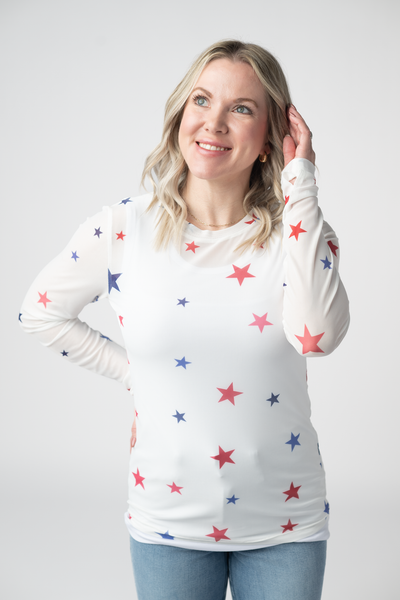 IN STOCK Mesh Long Sleeve Top - Stars - Pumpkin Patch Co