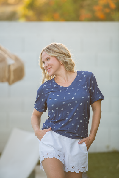 IN STOCK Sophie Top - Nautical Navy - Pumpkin Patch Co