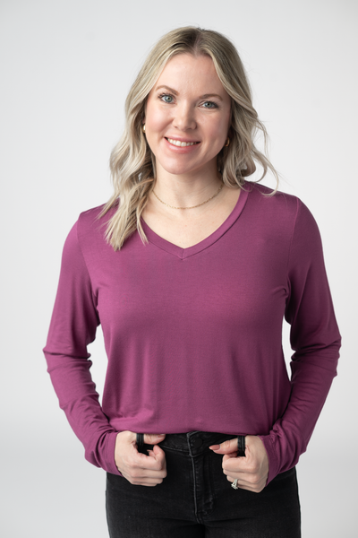 IN STOCK Larissa Long Sleeve - Mulberry FINAL SALE - Pumpkin Patch Co