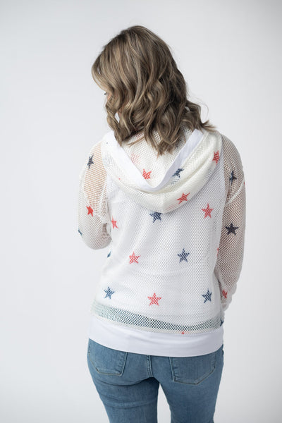IN STOCK American Stars Mesh Hoodie - Pumpkin Patch Co
