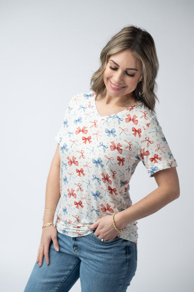 IN STOCK Sophie Top - American Bows - Pumpkin Patch Co