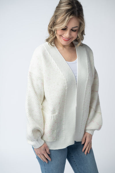 IN STOCK Kinsley Cardigan - Pink and Green Mix FINAL SALE - Pumpkin Patch Co