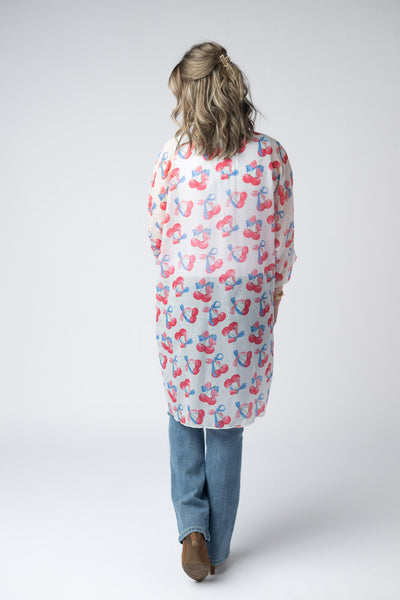 IN STOCK Patriotic Cherries Kimono - Pumpkin Patch Co