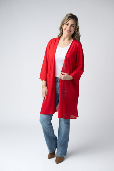 IN STOCK Ellie Cover-Up Kimono - Red - Pumpkin Patch Co