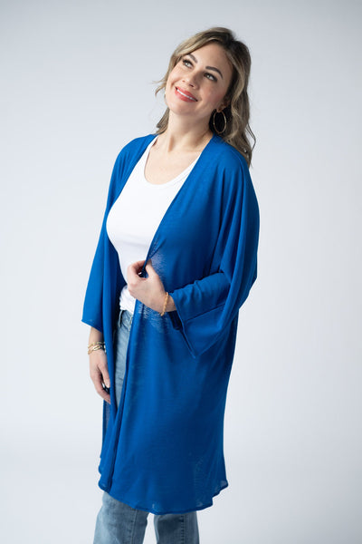 IN STOCK Ellie Cover-Up Kimono - Blue - Pumpkin Patch Co