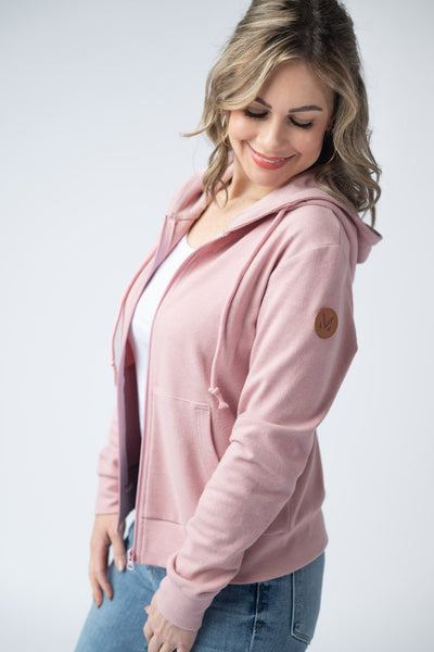 IN STOCK Fullzip Hoodie - Dusty Pink - Pumpkin Patch Co