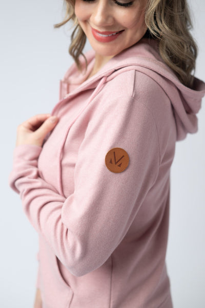 IN STOCK Fullzip Hoodie - Dusty Pink - Pumpkin Patch Co