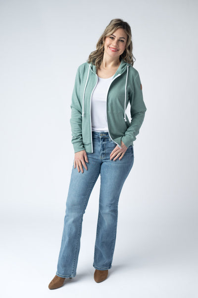 IN STOCK Fullzip Hoodie - Sage - Pumpkin Patch Co
