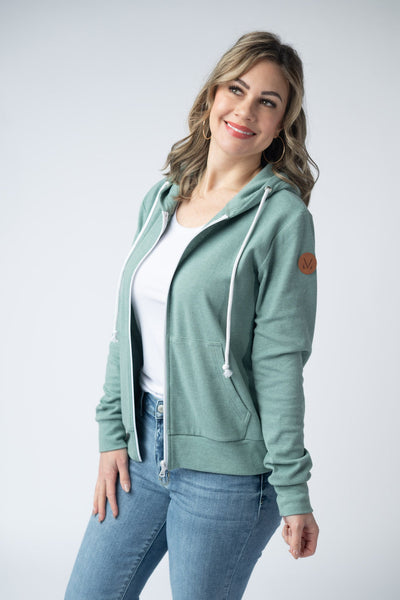 IN STOCK Fullzip Hoodie - Sage - Pumpkin Patch Co