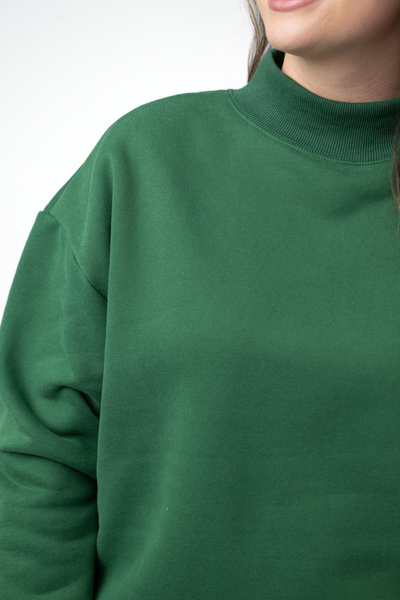IN STOCK Marley Mock Neck Sweatshirt - Forest Green