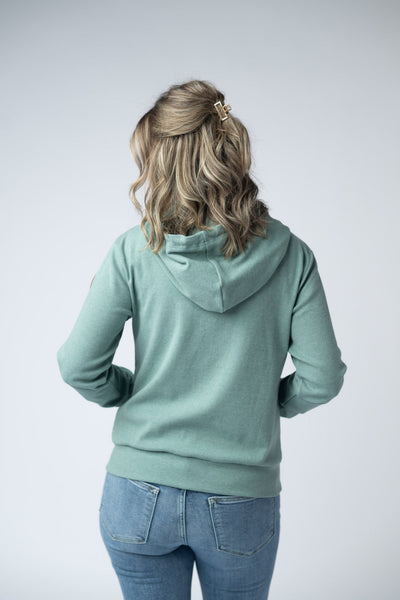 IN STOCK Fullzip Hoodie - Sage - Pumpkin Patch Co