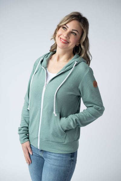 IN STOCK Fullzip Hoodie - Sage - Pumpkin Patch Co